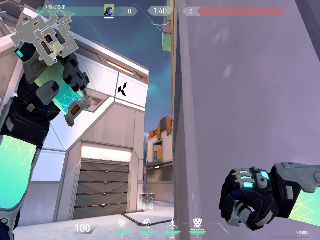 KAY/O Flash_Drive on Icebox Defense Site B — step 2 of 3: Aim — line up the shot
