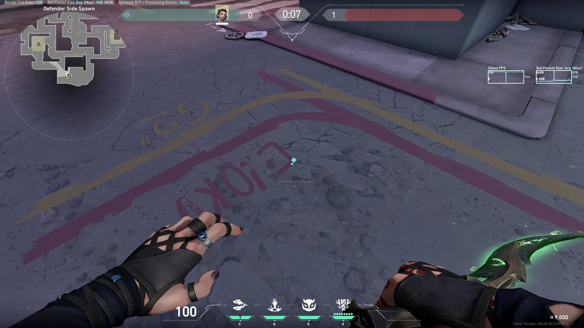 Safe Fade A Retake Eye From Def Spawn (alternative) — Fade lineup on Sunset