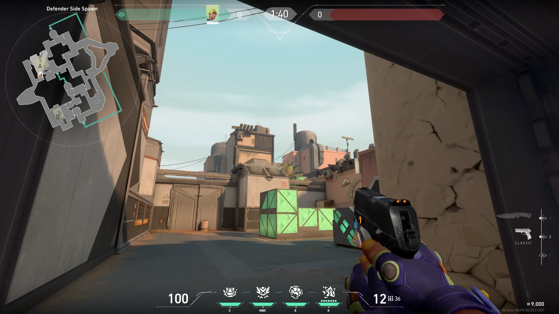 Gekko Mosh Pit on Bind Defense Site A — step 2 of 3: Aim — line up the shot