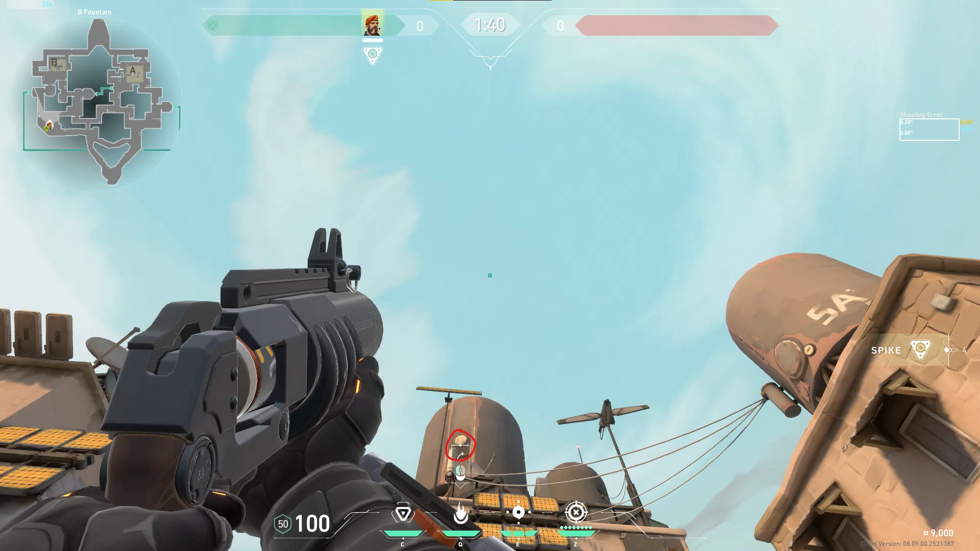 Brimstone Incendiary on Bind Attack Site B — step 2 of 3: Aim — line up the shot