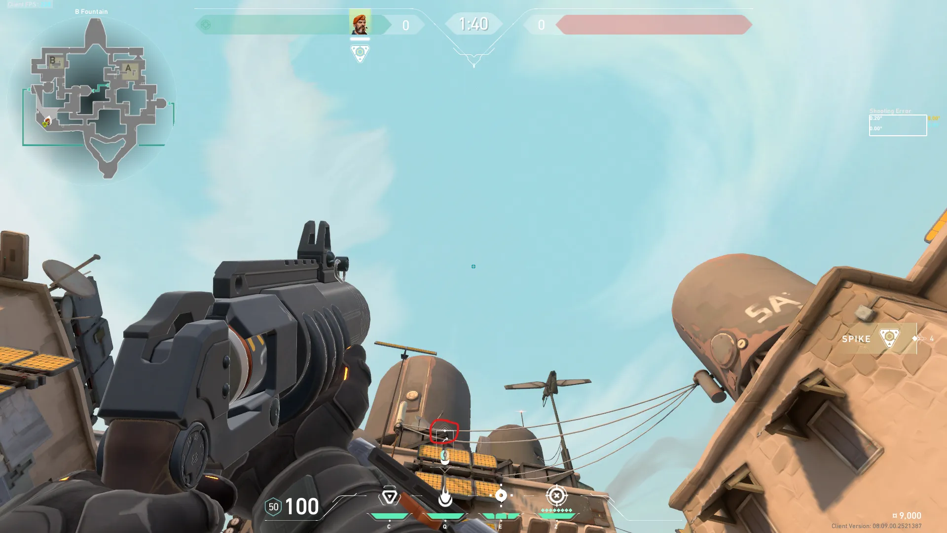 Brimstone Incendiary on Bind Attack Site B — step 2 of 3: Aim — line up the shot