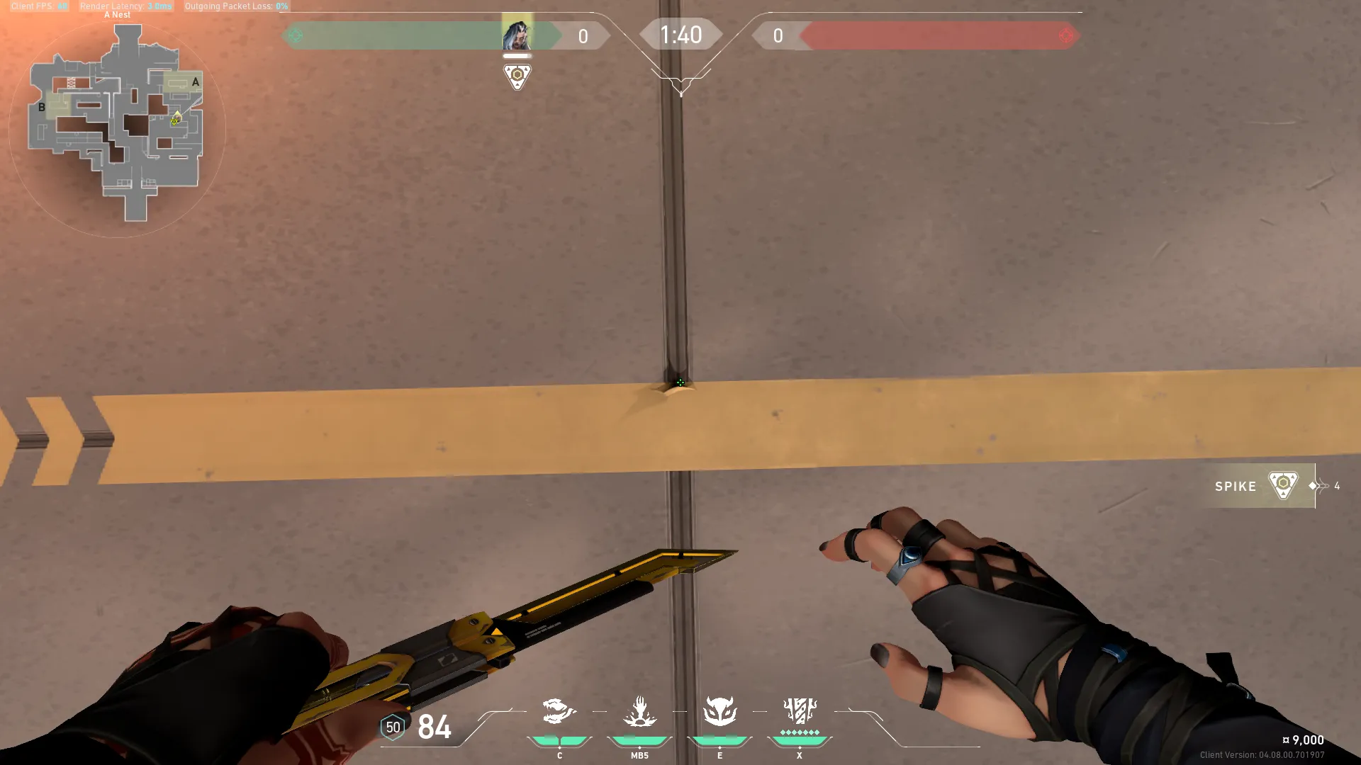 Fade Haunt on Icebox Attack Site A — step 2 of 4: Aim — line up the shot
