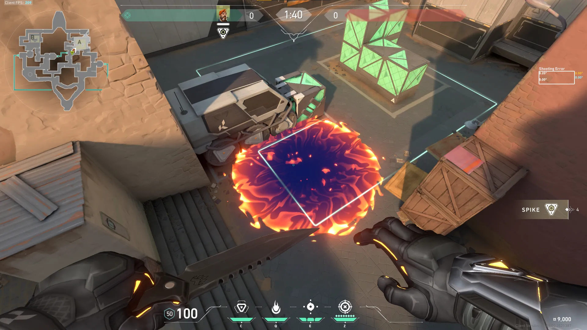 Brimstone Incendiary on Bind Attack Site A — step 3 of 3: Result