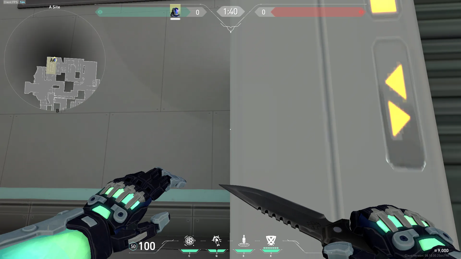 KAY/O Flash_Drive on Icebox Defense Site A — step 2 of 4: Aim — line up the shot