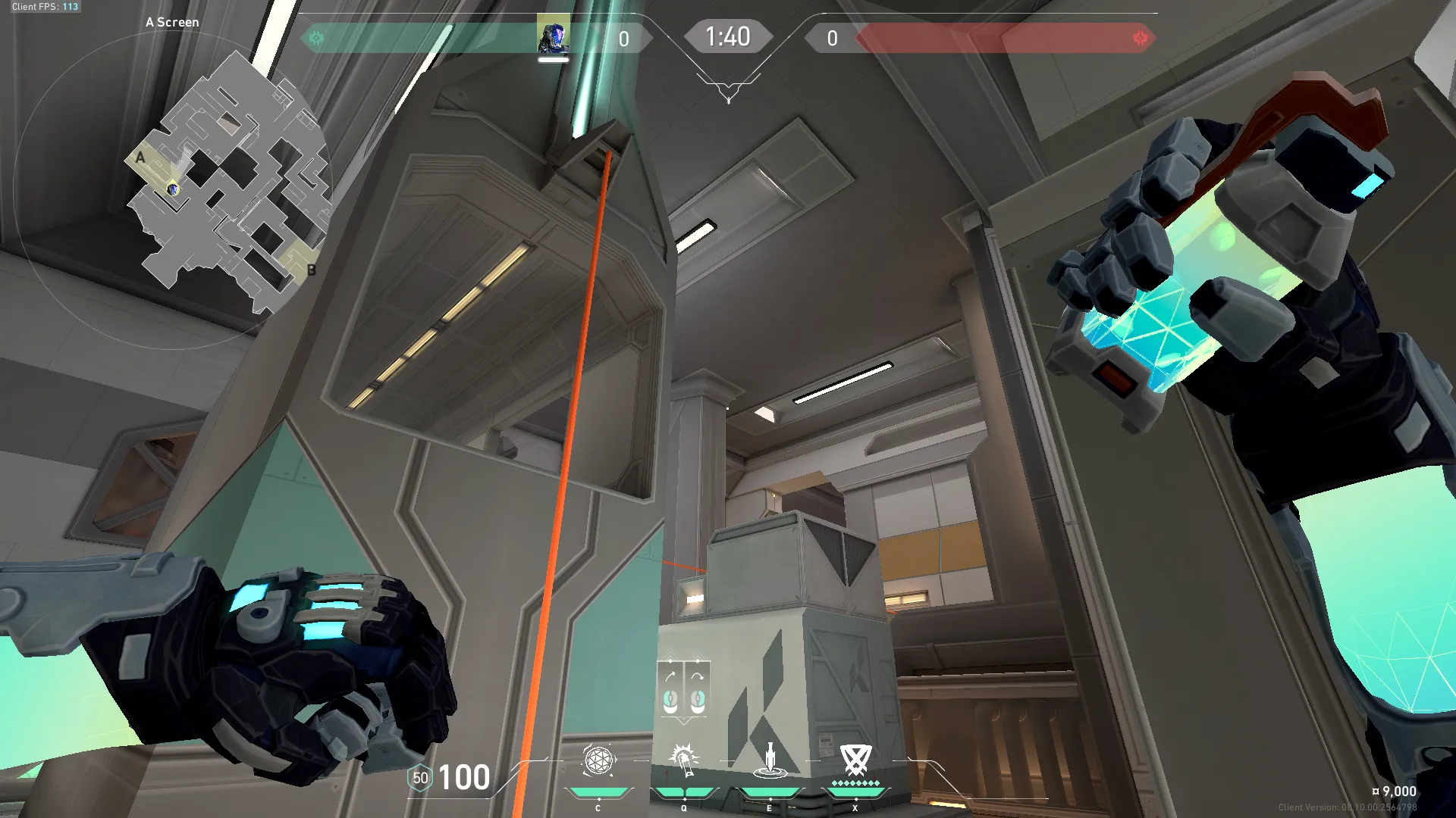 KAY/O Flash_Drive on Icebox Defense Site A — step 2 of 3: Aim — line up the shot