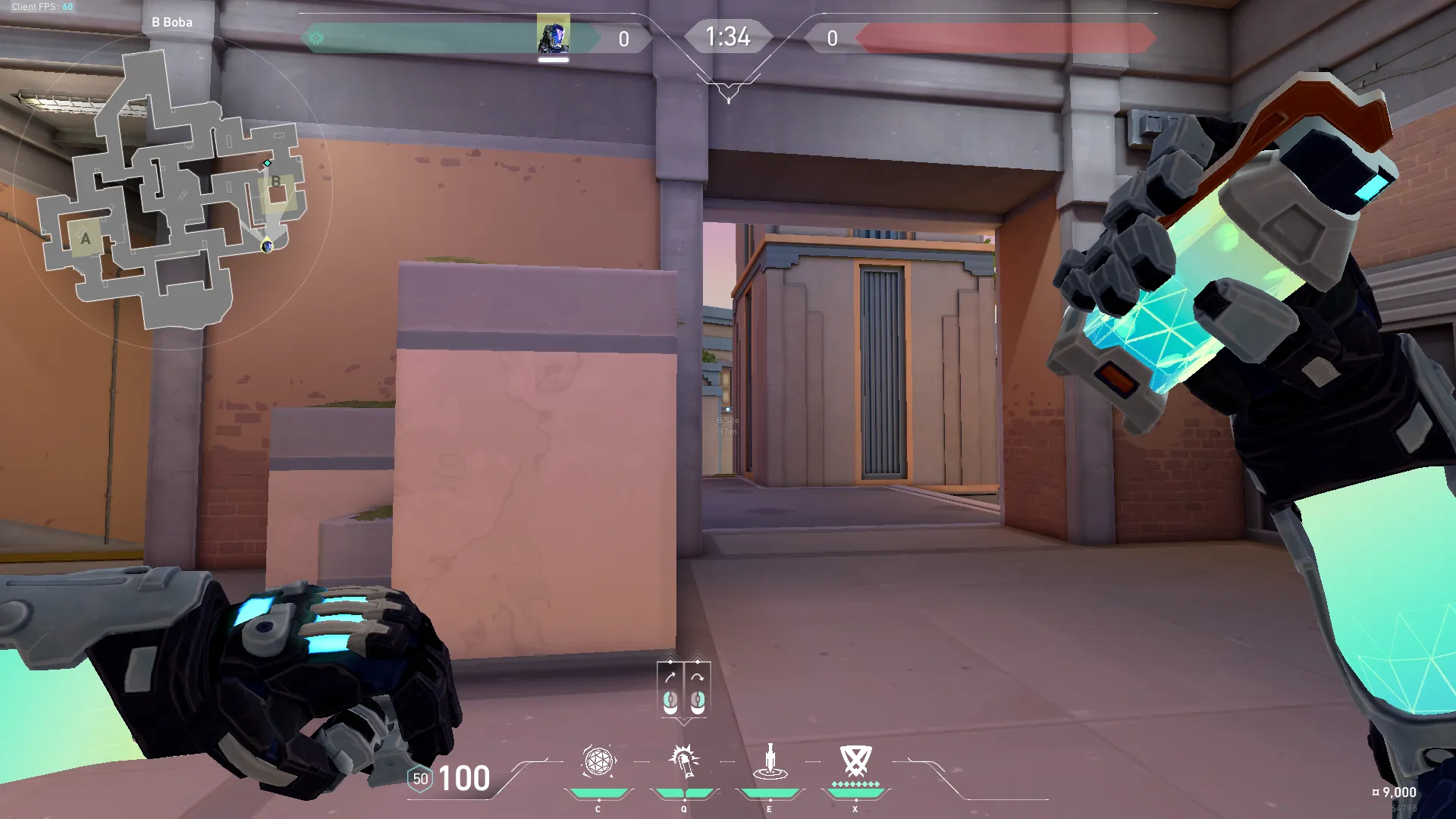 KAY/O Flash_Drive on Sunset Defense Site B — step 2 of 3: Aim — line up the shot