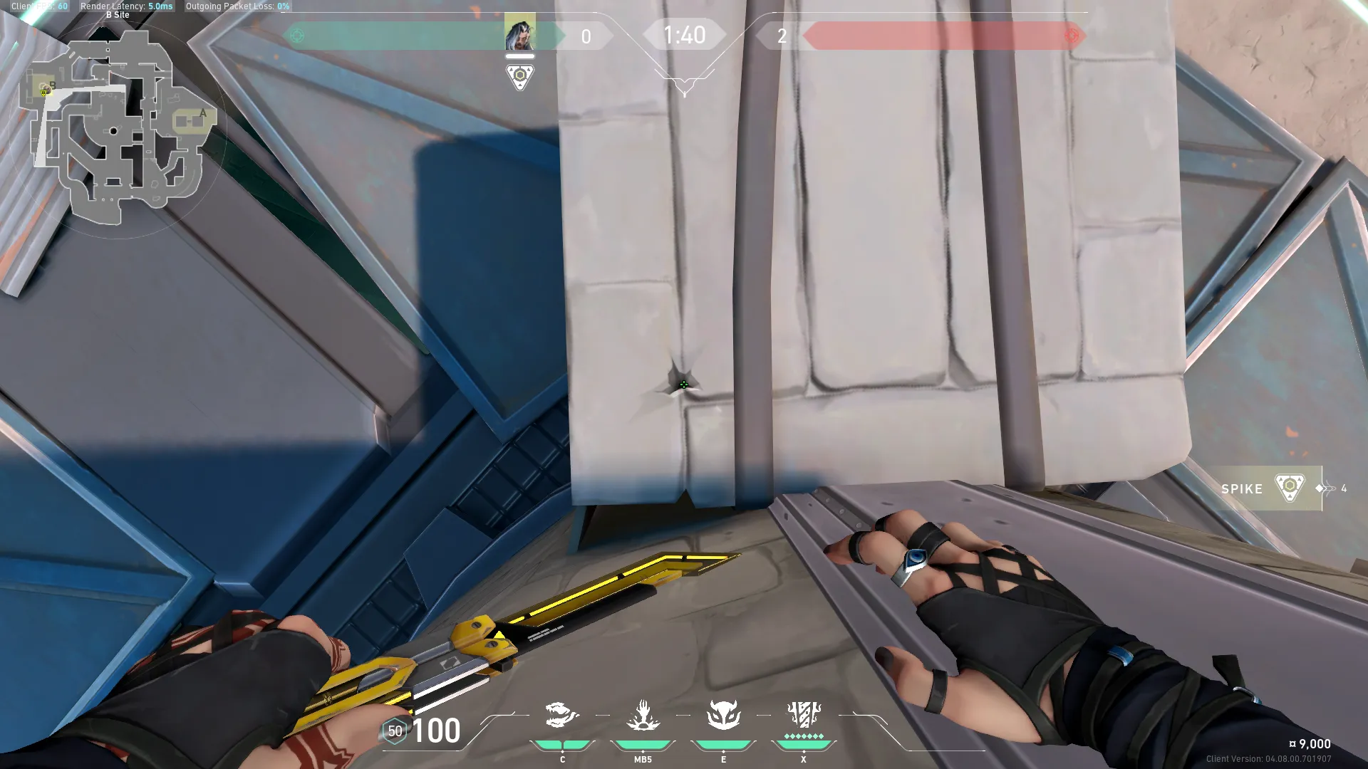 Fade Haunt on Breeze Defense Site B — step 2 of 4: Aim — line up the shot