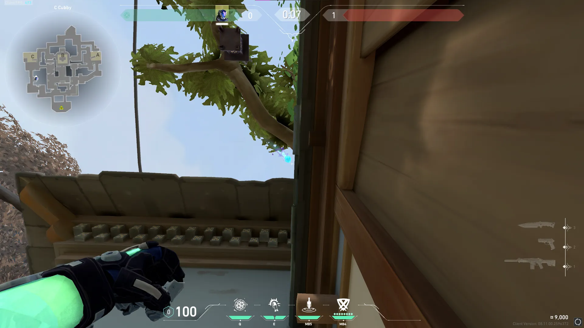 KAY/O Frag_Ment on Haven Attack Site C — step 3 of 4: Aim — line up the shot