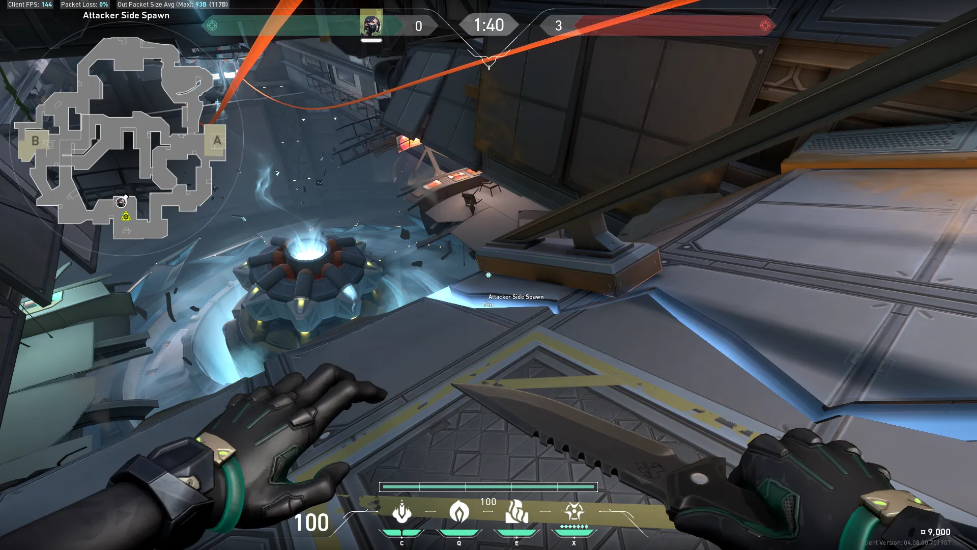 Toxic Screen Attacking A — Viper lineup on Fracture