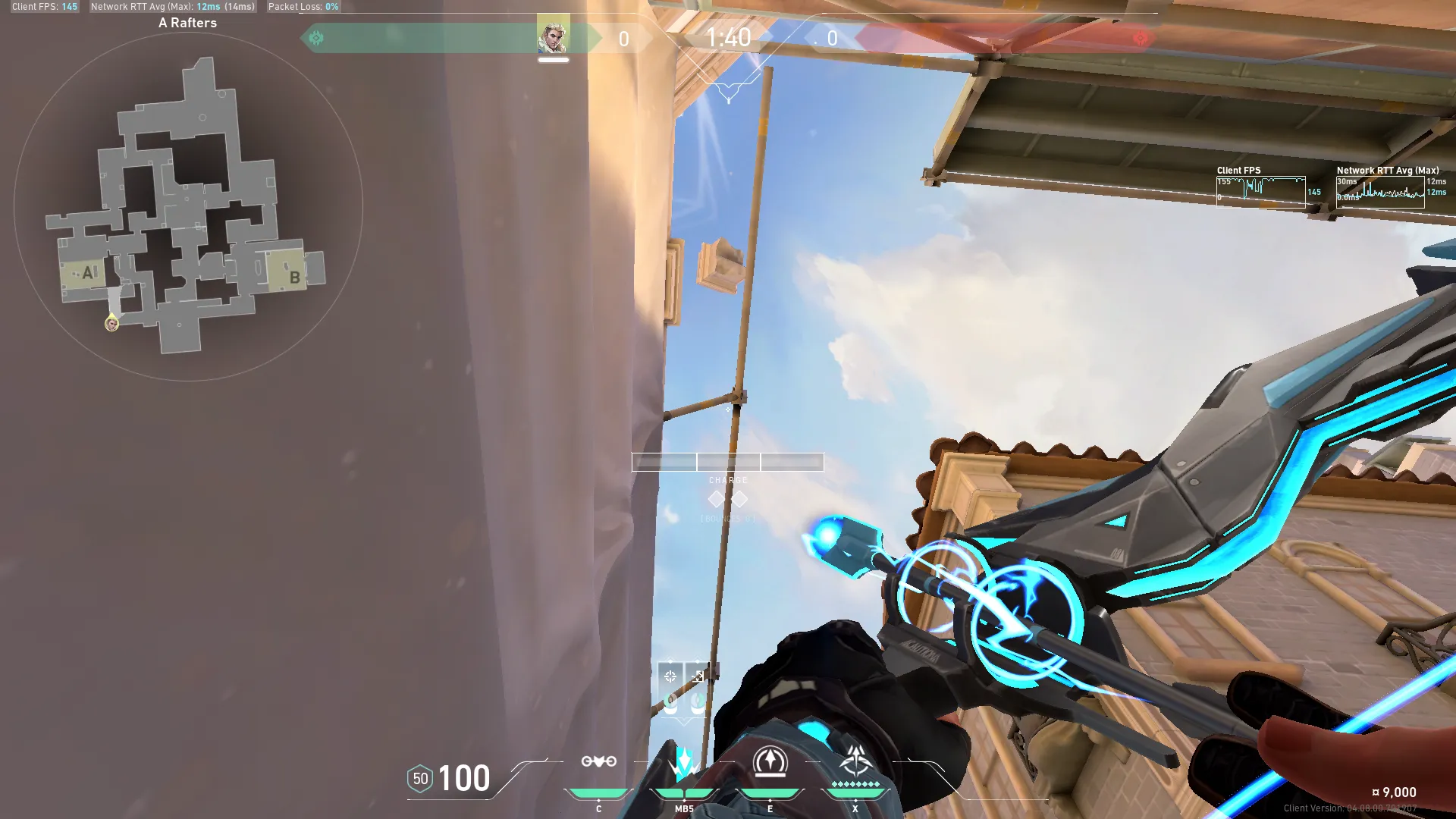Sova Shock Bolt on Ascent Defense Site A — step 2 of 4: Aim — line up the shot