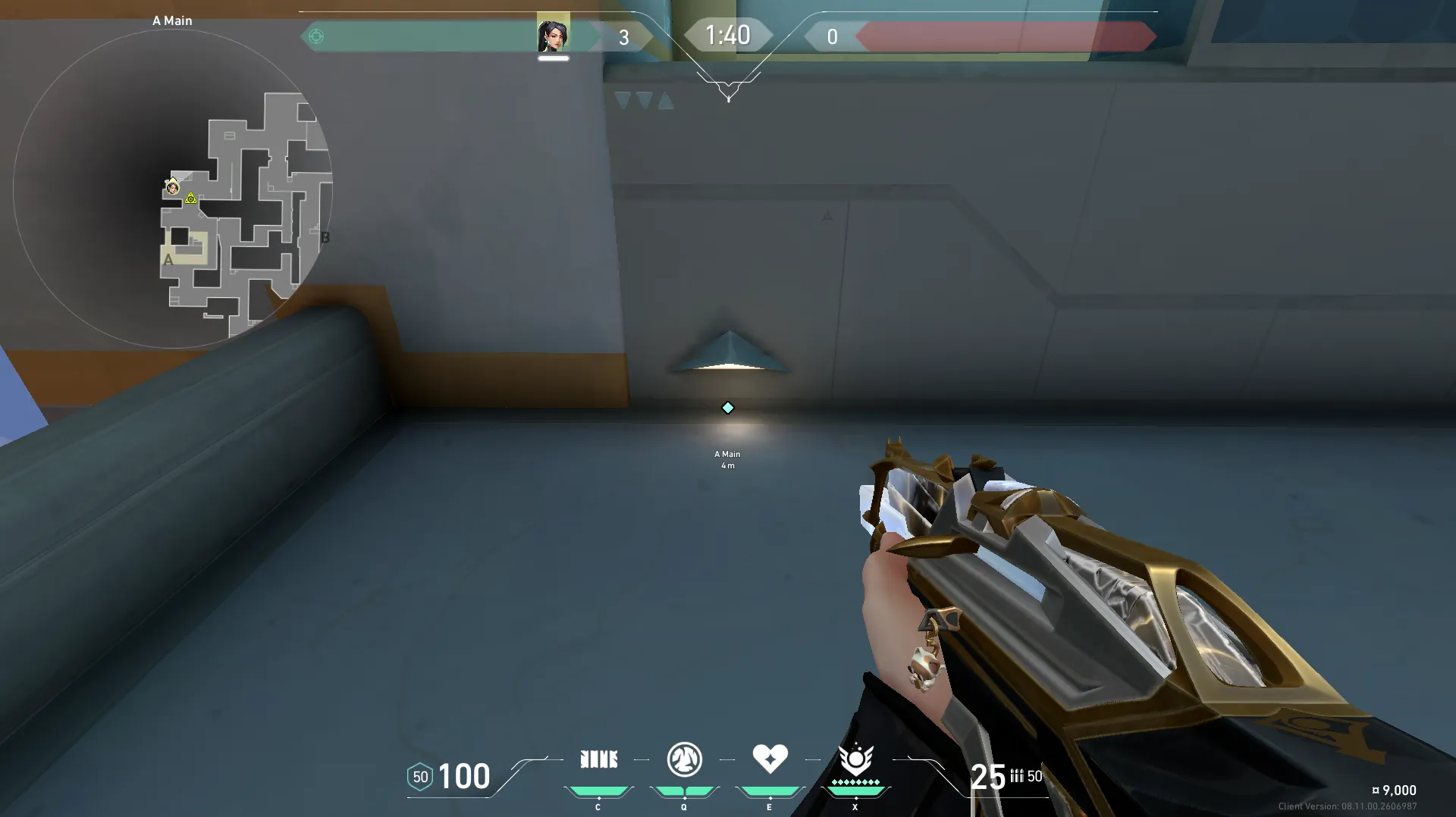 Sage Barrier Orb on Abyss Attack Site A — step 2 of 6: Aim — line up the shot
