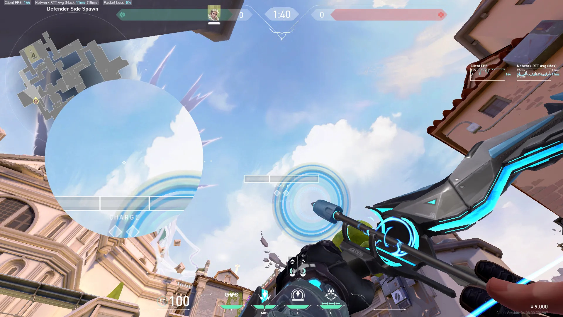 Sova Recon Bolt on Ascent Defense Site A — step 2 of 3: Aim — line up the shot