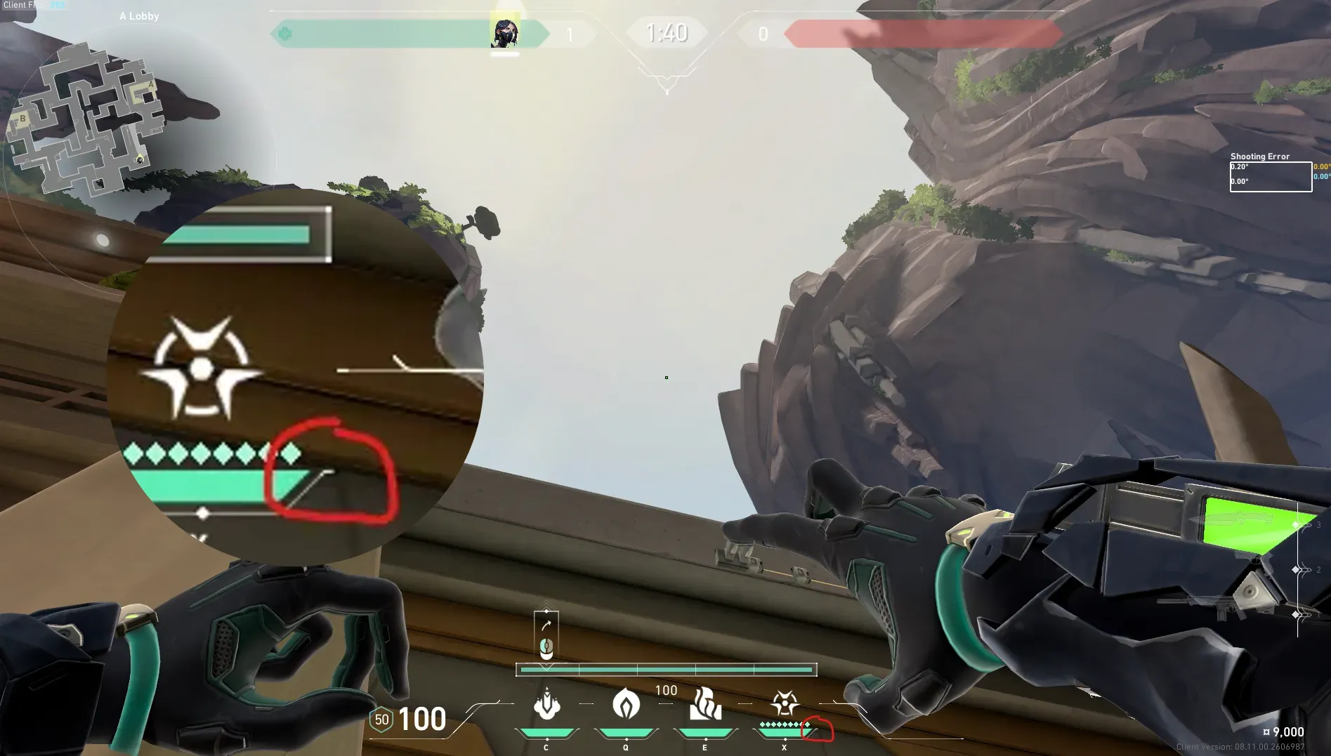 Viper Snake Bite on Abyss Attack Site A — step 2 of 3: Aim — line up the shot