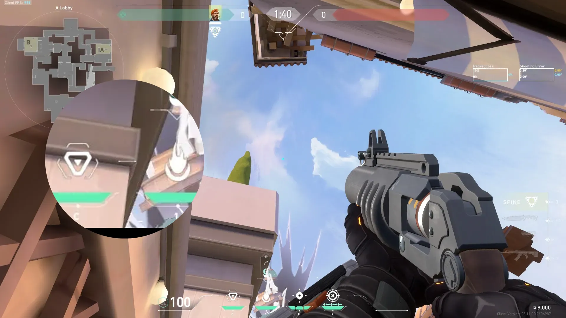 Brimstone Incendiary on Ascent Attack Site A — step 2 of 3: Aim — line up the shot