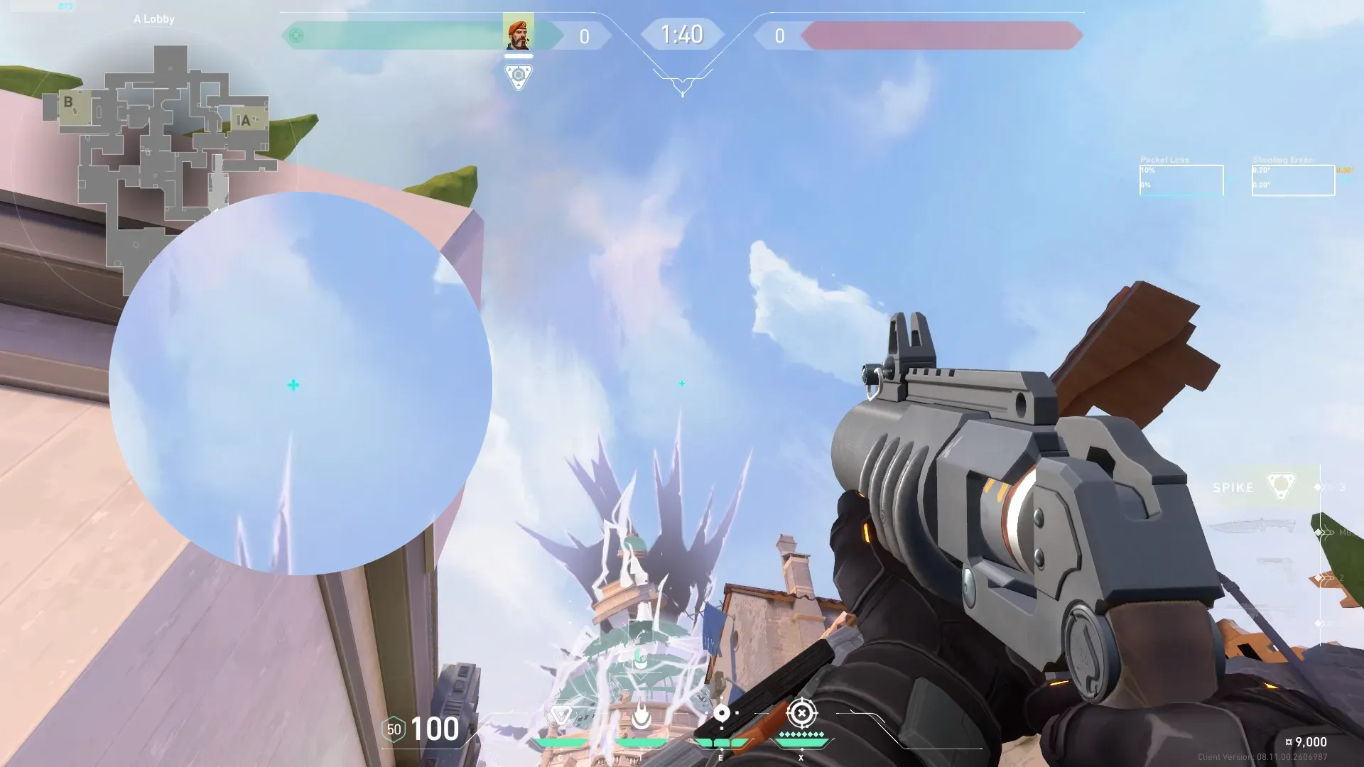 Brimstone Incendiary on Ascent Attack Site A — step 3 of 4: Aim — line up the shot