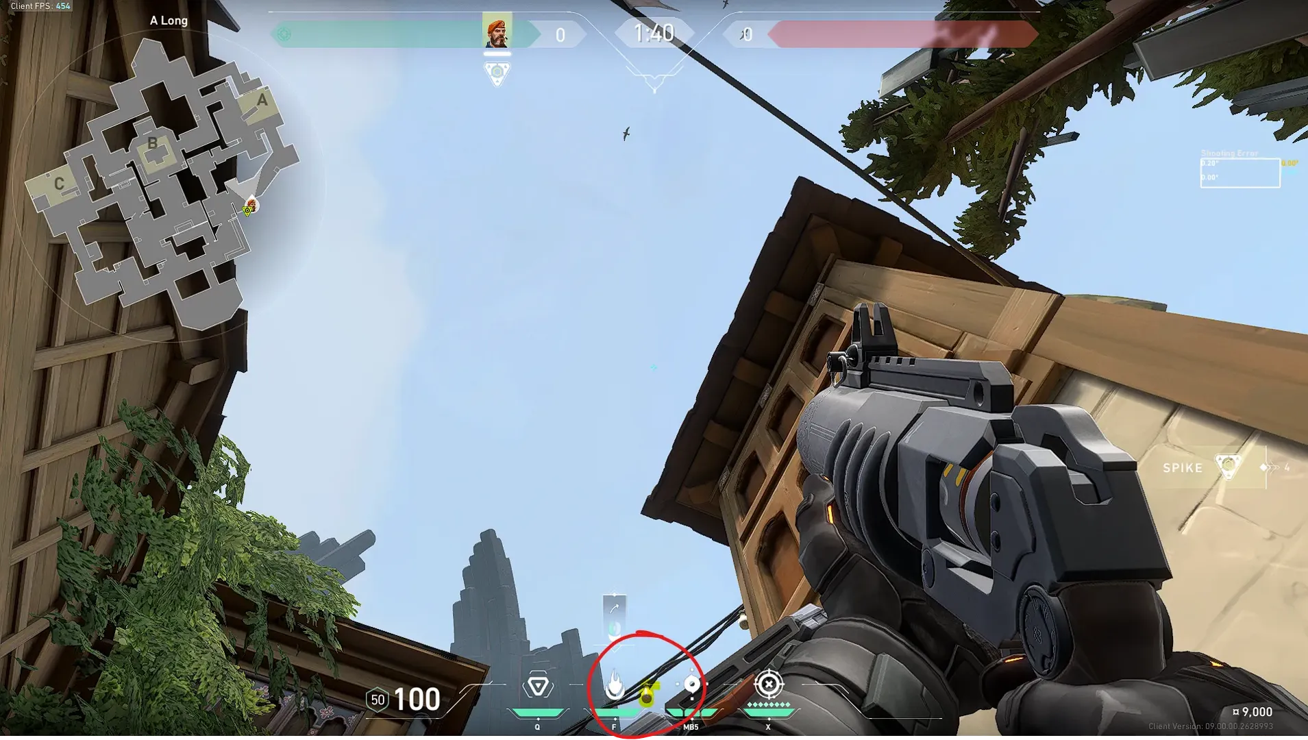 Brimstone Incendiary on Haven Attack Site A — step 2 of 3: Aim — line up the shot