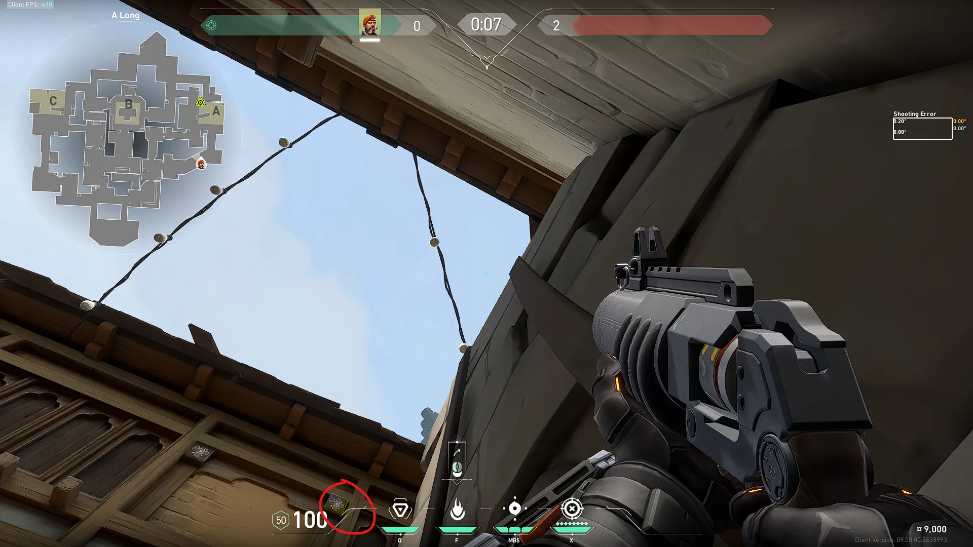 Brimstone Incendiary on Haven Attack Site A — step 2 of 3: Aim — line up the shot