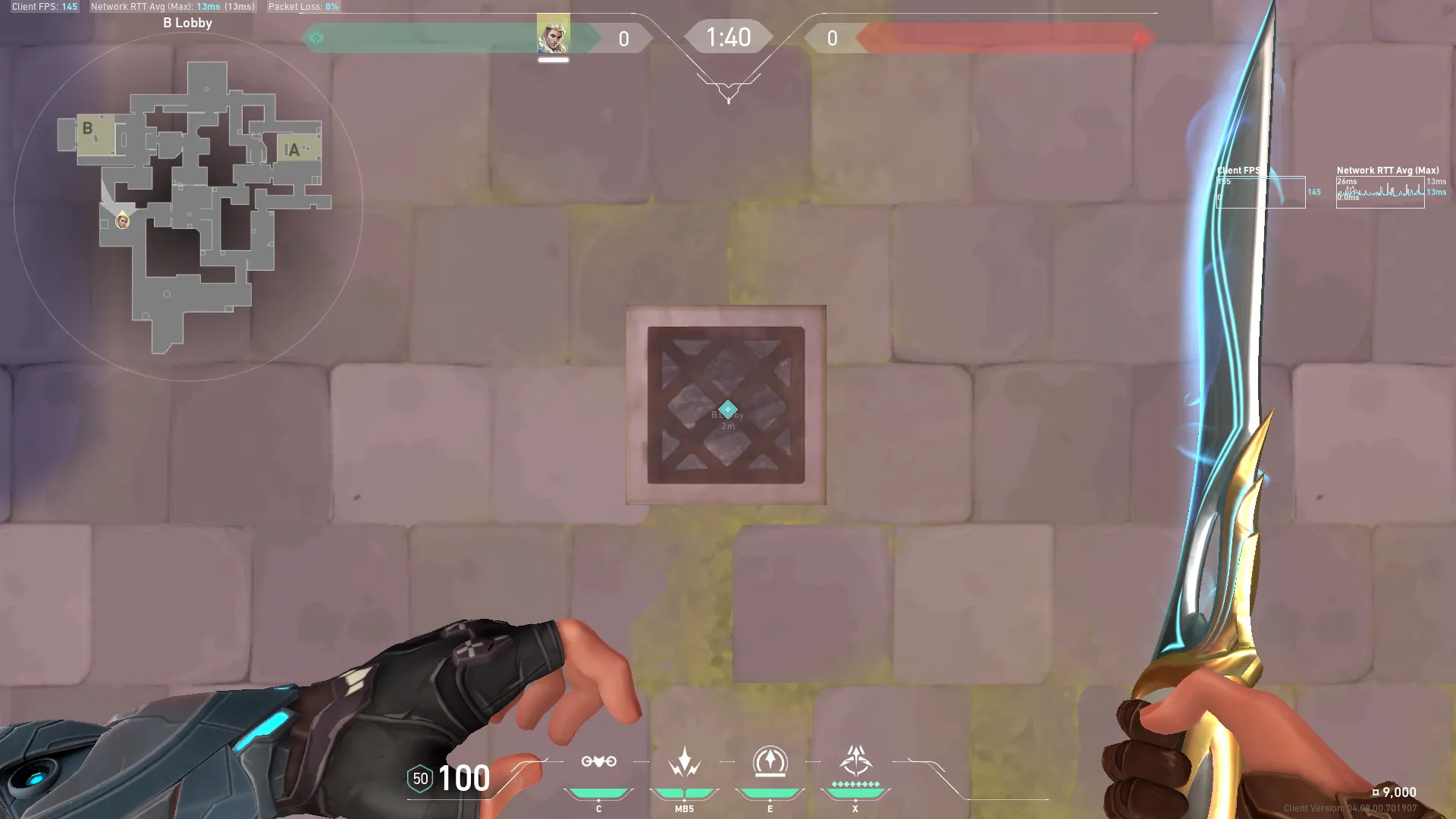 B Lobby to Stairs Double Shock — Sova lineup on Ascent