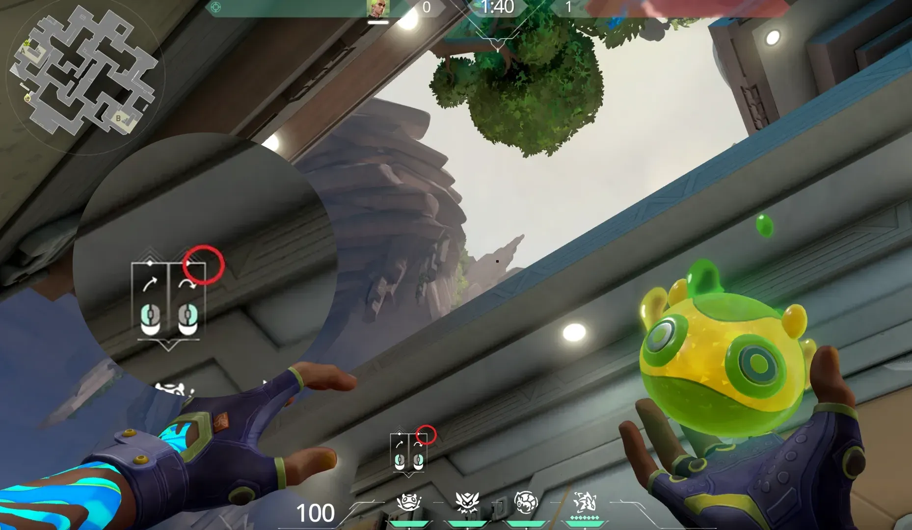 Gekko Mosh Pit on Abyss Attack Site A — step 3 of 4: Aim — line up the shot