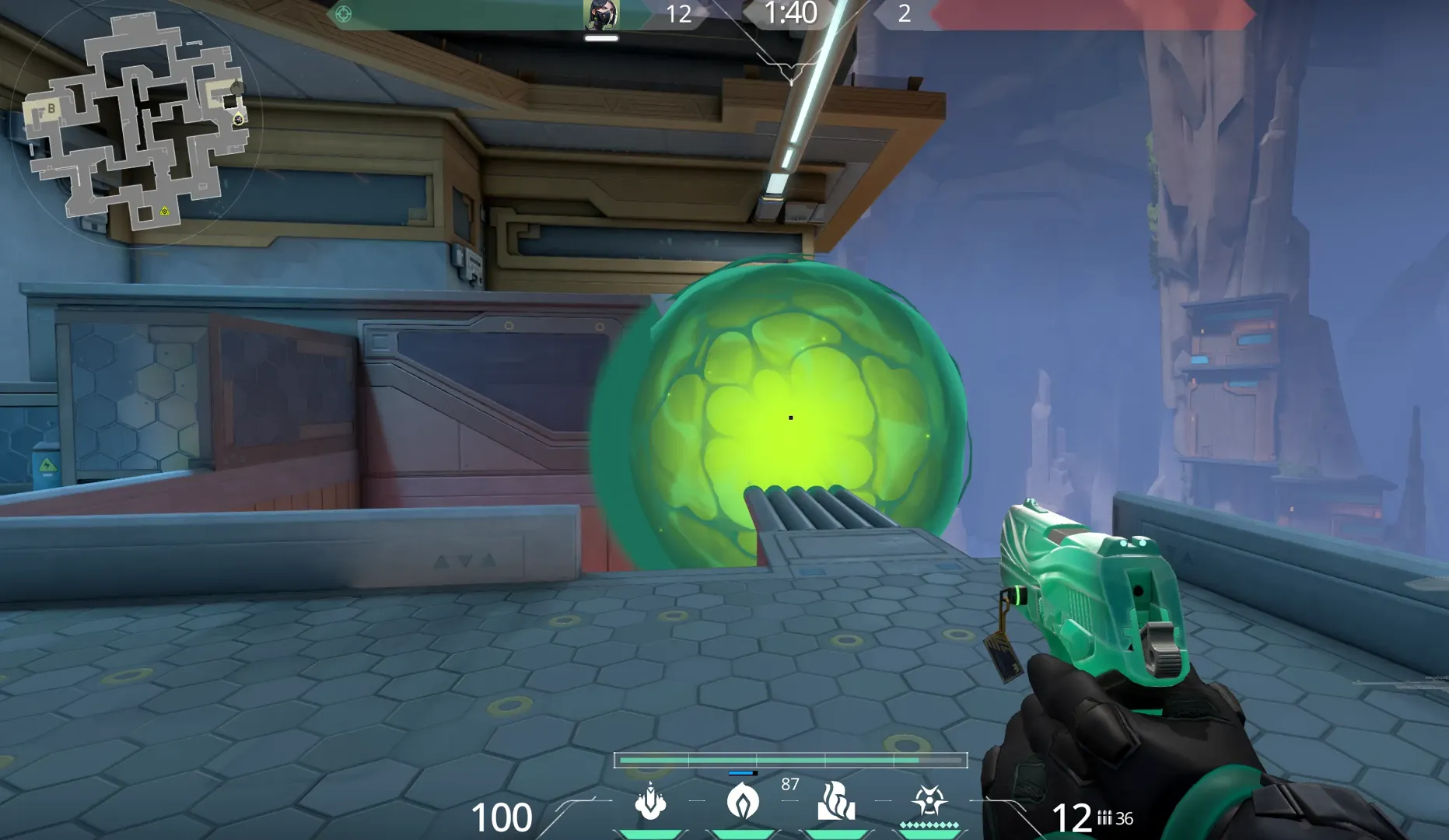 Viper Poison Cloud on Abyss Attack Site A — step 4 of 5: Aim — line up the shot