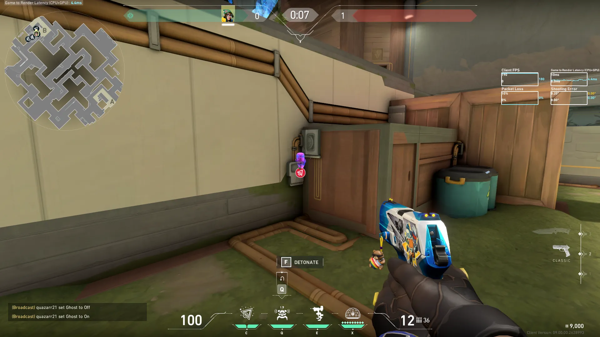 Killjoy Nanoswarm on Abyss Defense Site B — step 2 of 3: Aim — line up the shot