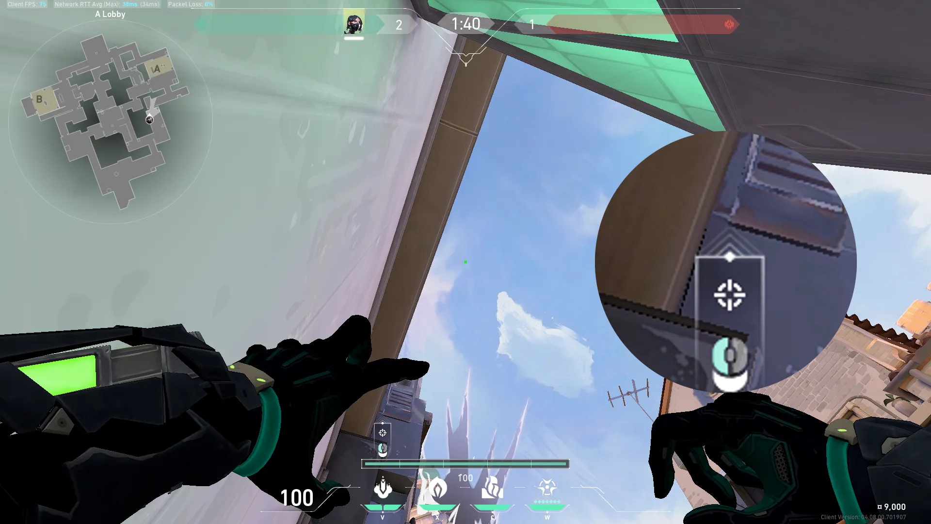 Viper Snake Bite on Ascent Attack Site A — step 2 of 3: Aim — line up the shot