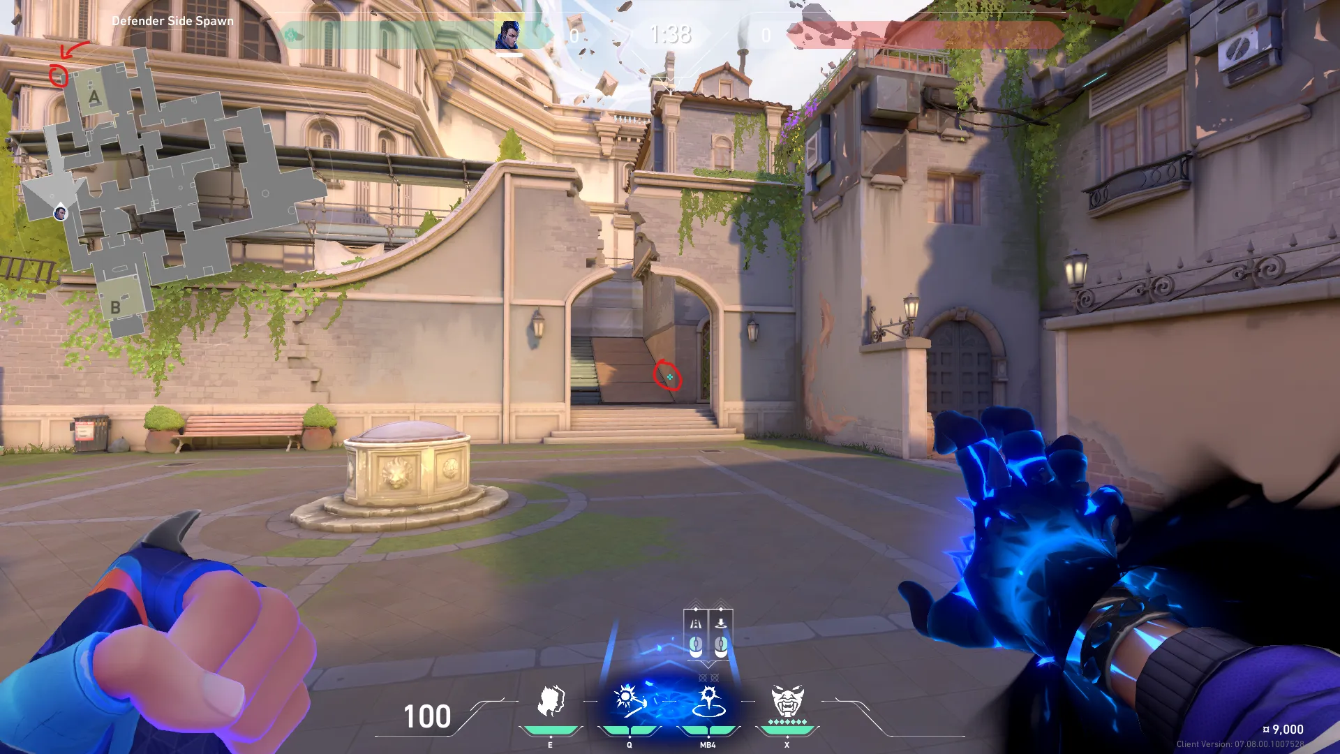 Rotation TP From Defender Side Spawn to A Rafters — Yoru lineup on Ascent