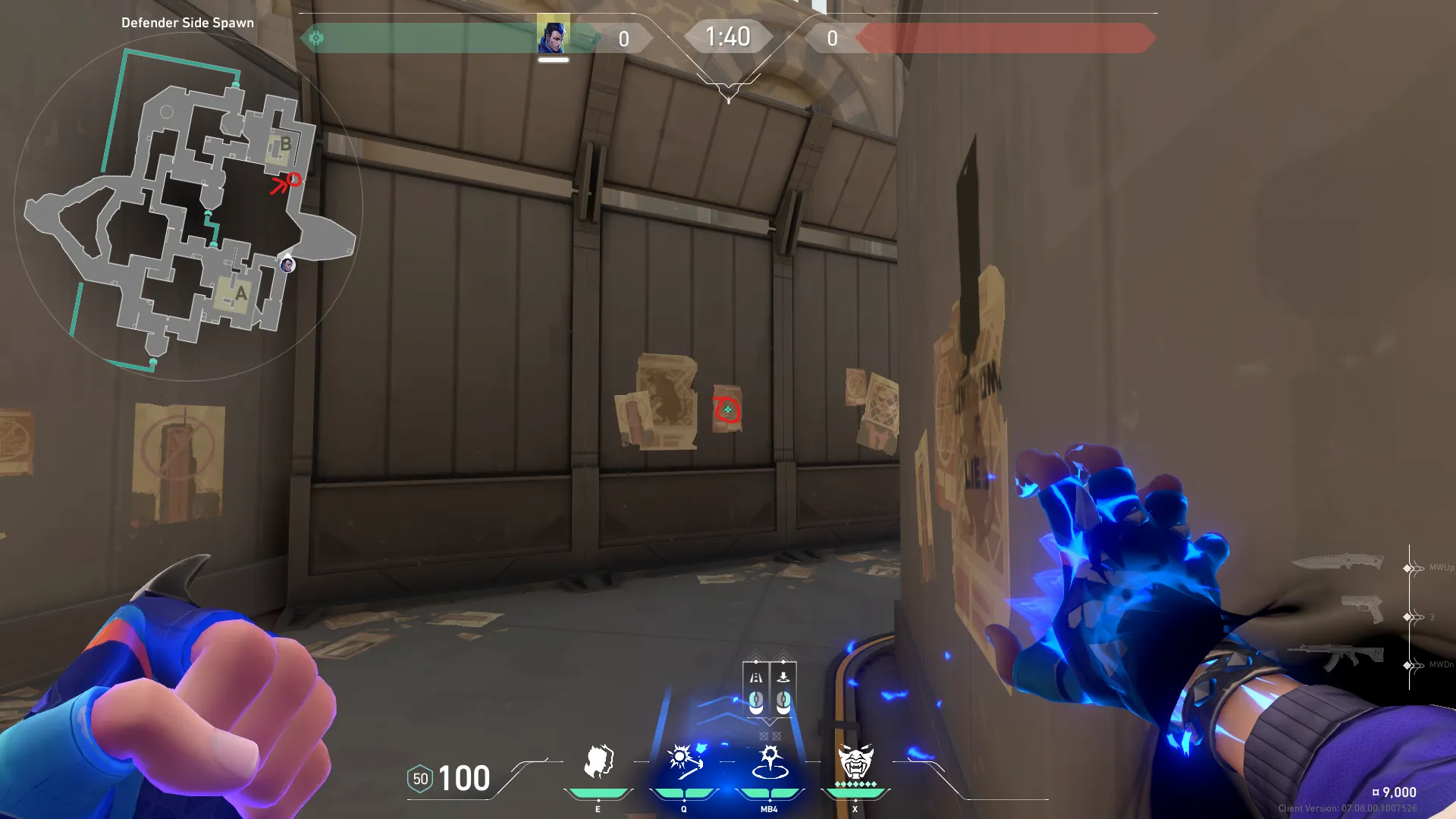 Rotation TP From Defender Side Spawn to B Hall — Yoru lineup on Bind