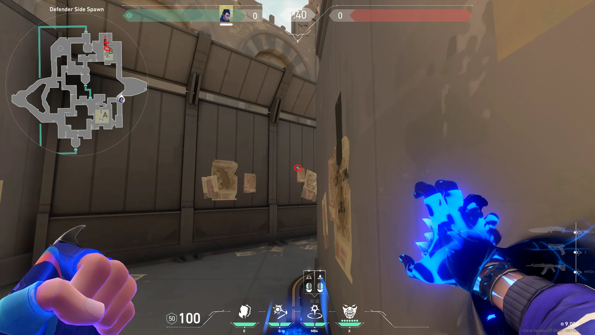 Rotation TP From Defender Side Spawn to B Site — Yoru lineup on Bind