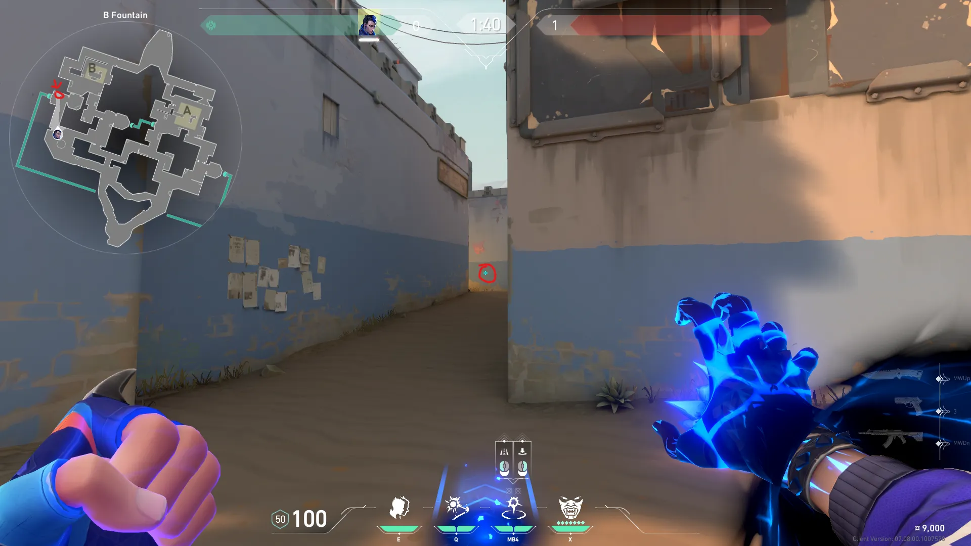 B Lobby to B Teleporter — Yoru lineup on Bind