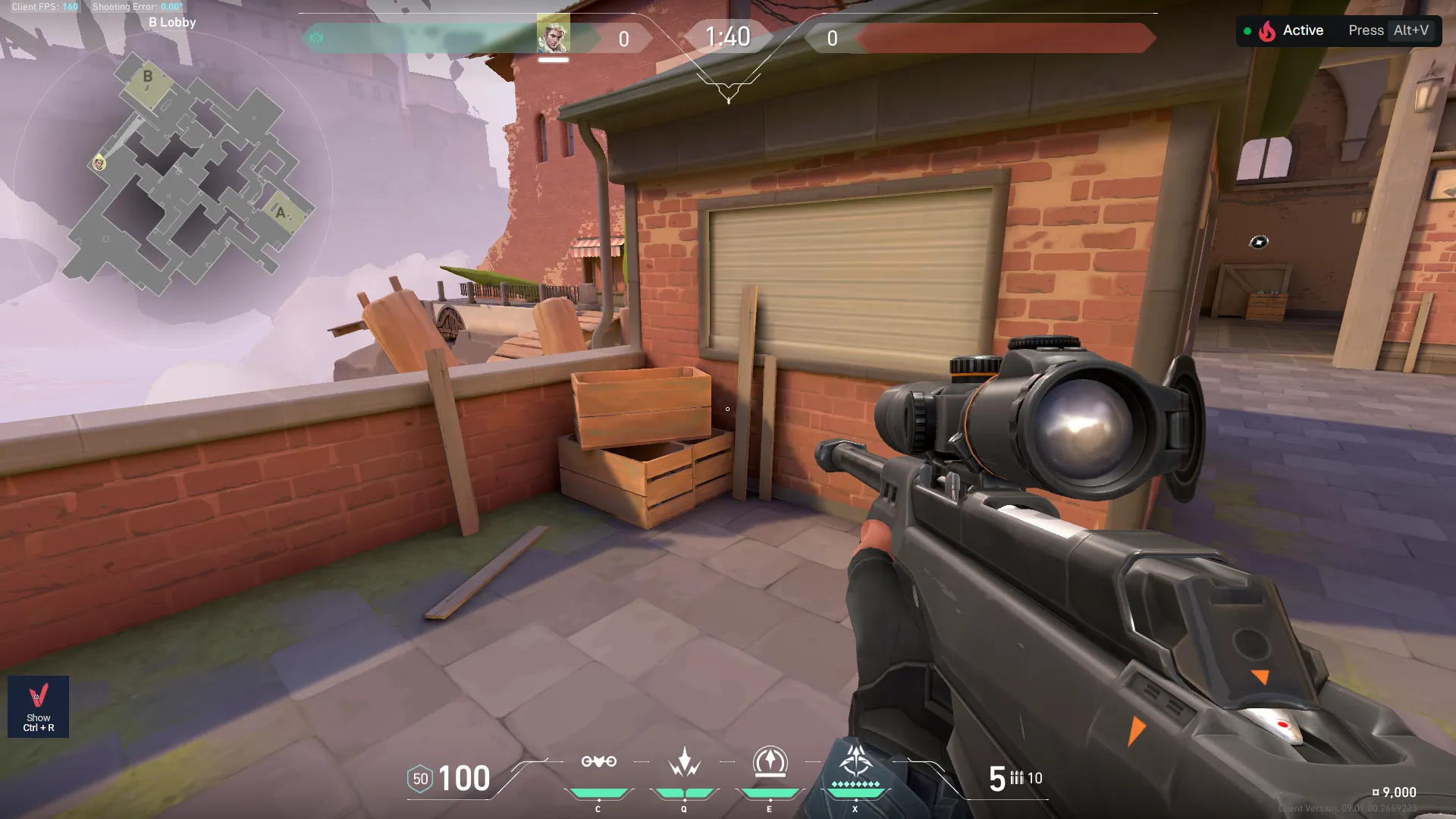 B Lobby to B Site Recon — Sova lineup on Ascent