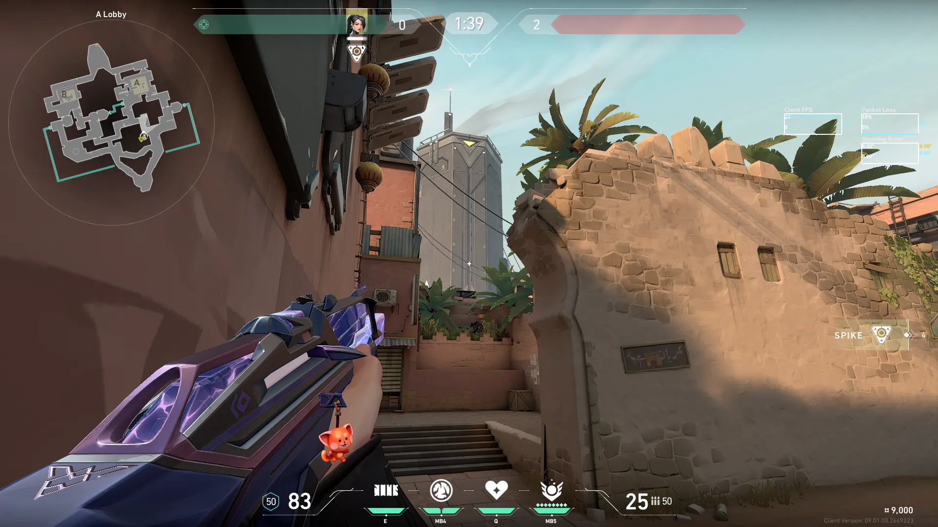 Sage Slow Orb on Bind Attack Site A — step 2 of 3: Aim — line up the shot