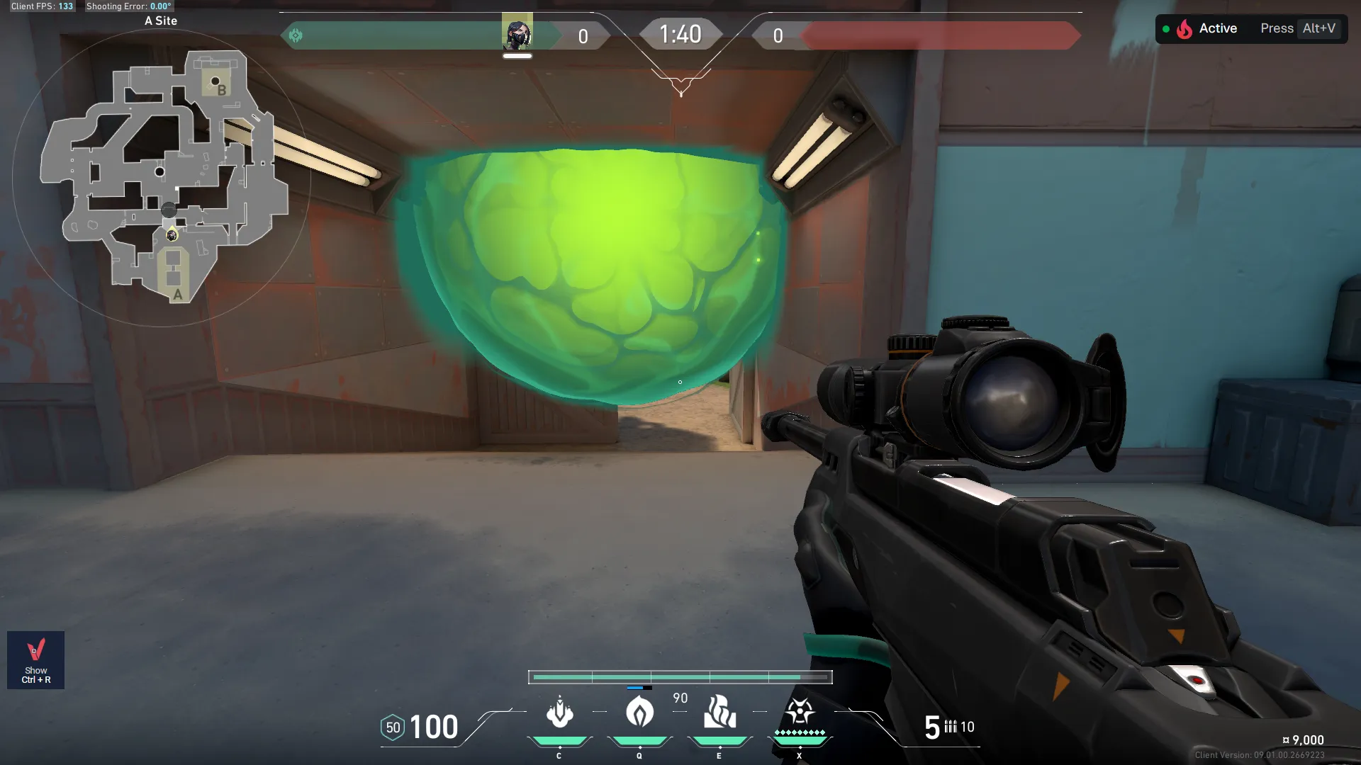 Viper Poison Cloud on Breeze Defense Mid — step 3 of 4: Aim — line up the shot