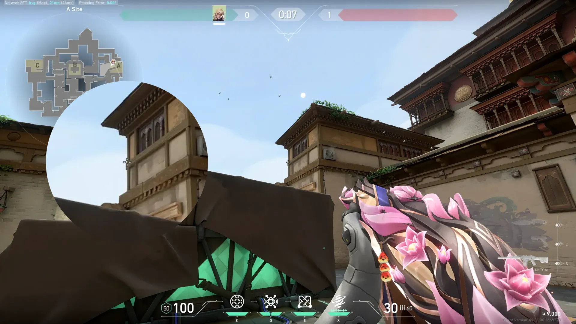 Deadlock Barrier Mesh on Haven Defense Site A — step 2 of 3: Aim — line up the shot