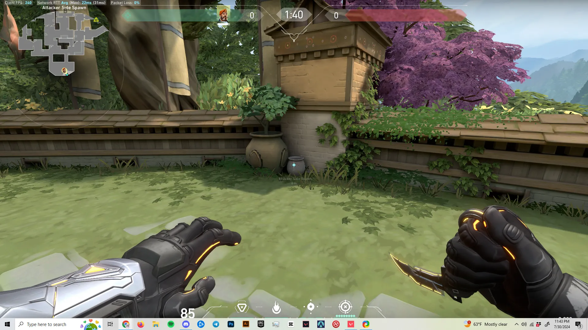 Haven Attacker Spawn to B Mid-site — Brimstone lineup on Haven