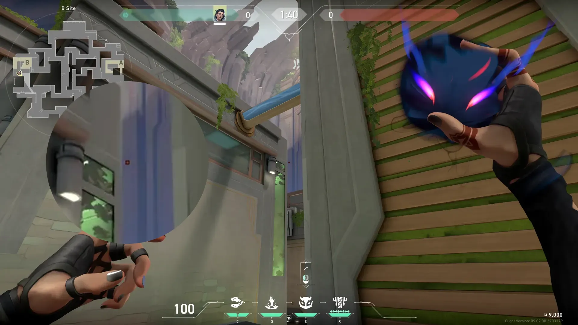 Fade Haunt on Abyss Defense Site B — step 3 of 5: Aim — line up the shot
