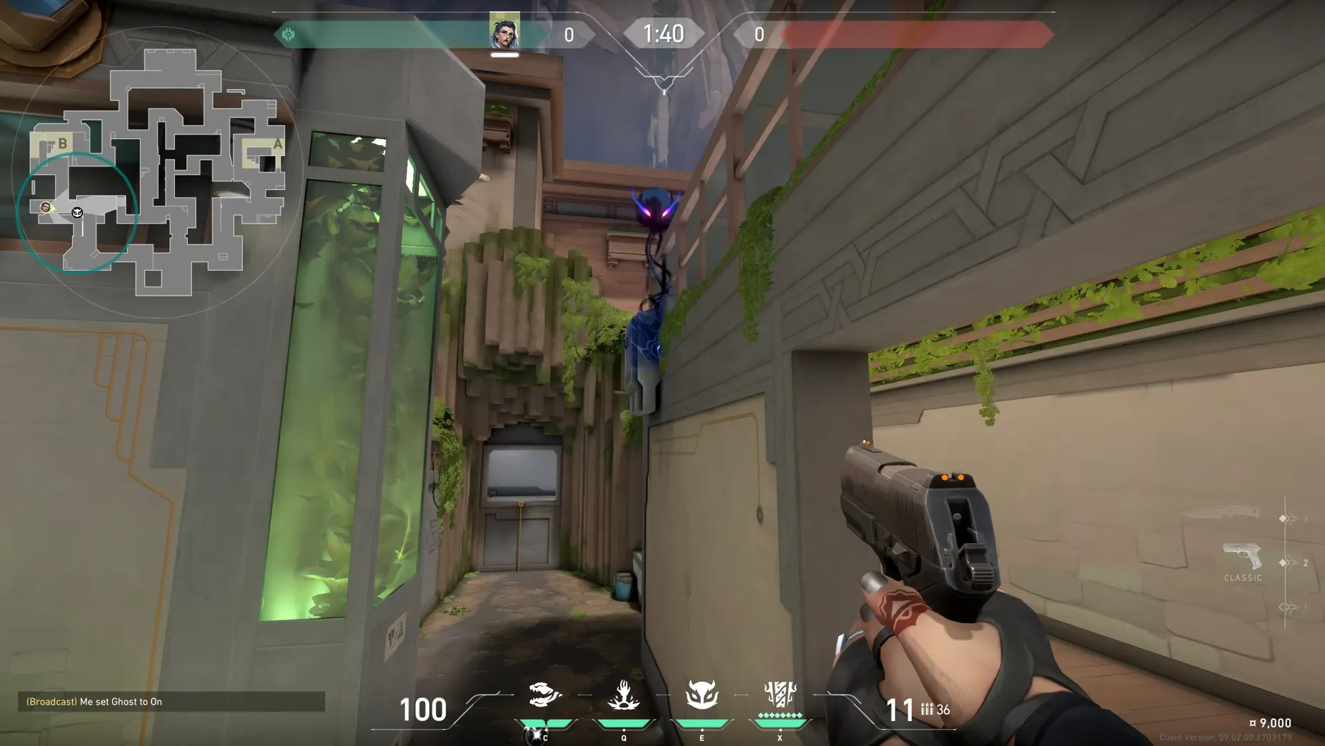 Fade Haunt on Abyss Defense Site B — step 4 of 5: Aim — line up the shot