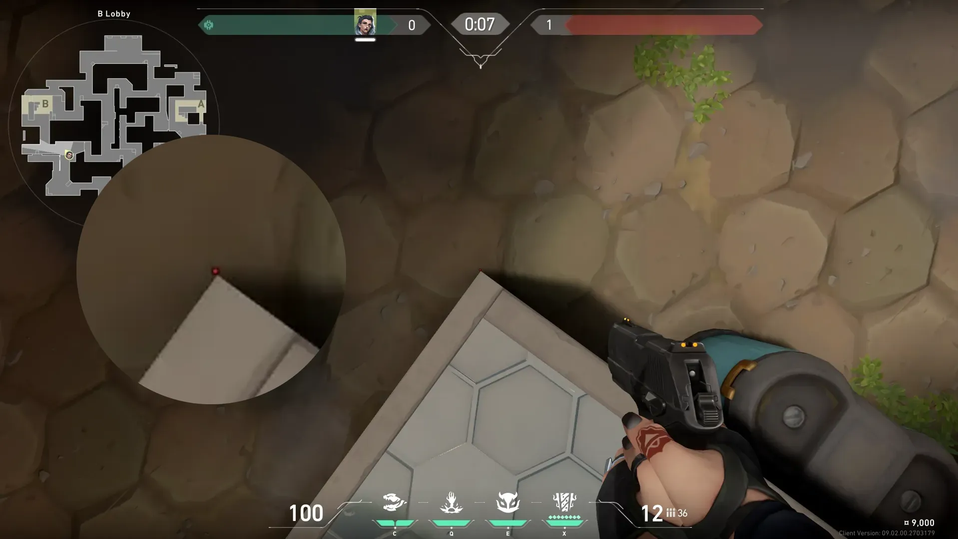 Fade Haunt on Abyss Attack Site B — step 2 of 5: Aim — line up the shot