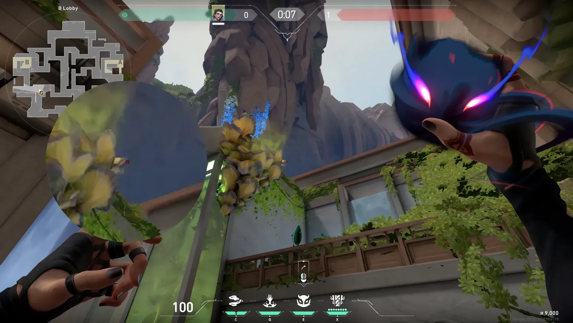 Fade Haunt on Abyss Attack Site B — step 3 of 5: Aim — line up the shot