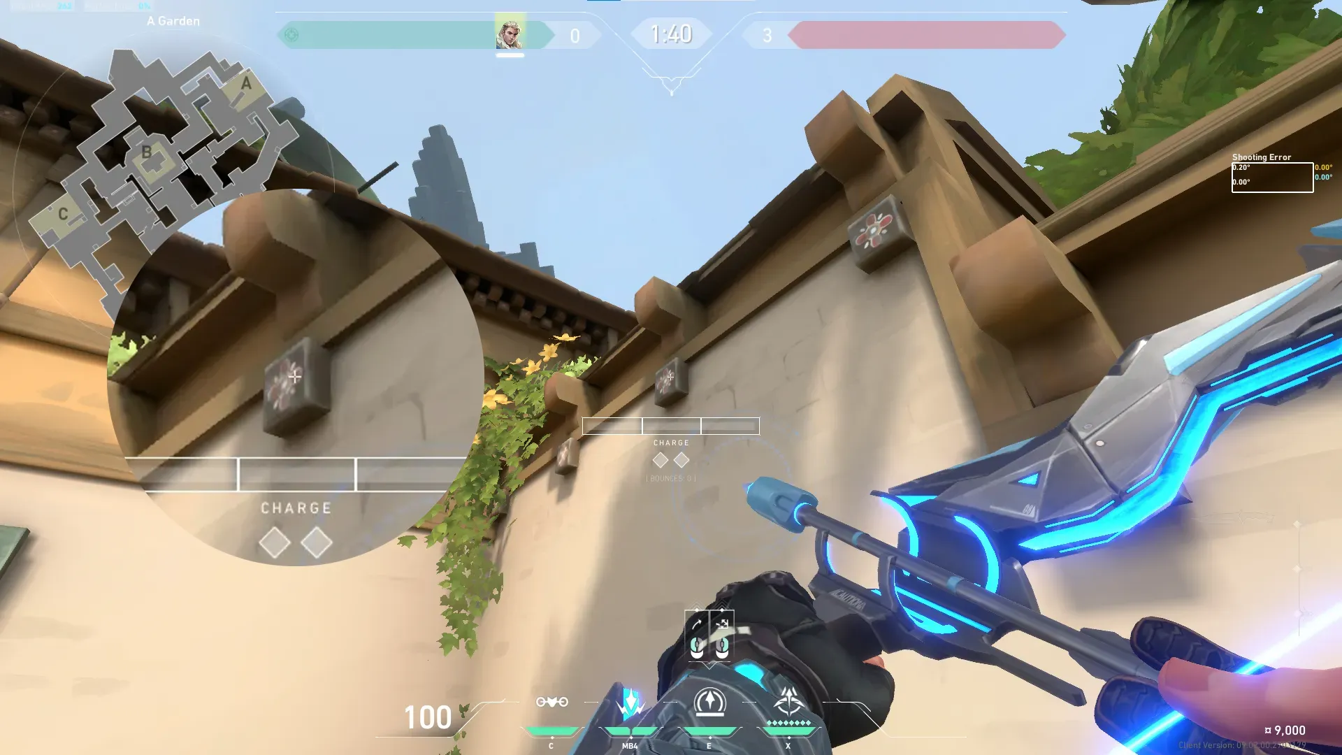 Sova Recon Bolt on Haven Attack Site A — step 2 of 3: Aim — line up the shot