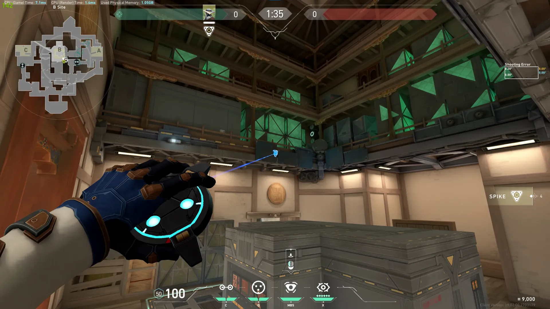 Cypher Spycam on Haven Attack Site B — step 2 of 3: Aim — line up the shot