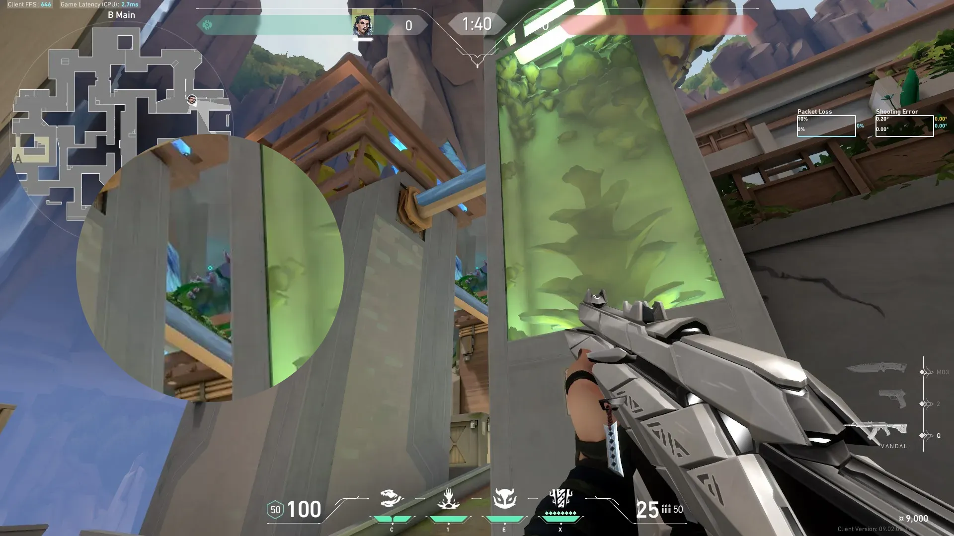 Fade Haunt on Abyss Attack Site B — step 2 of 5: Aim — line up the shot