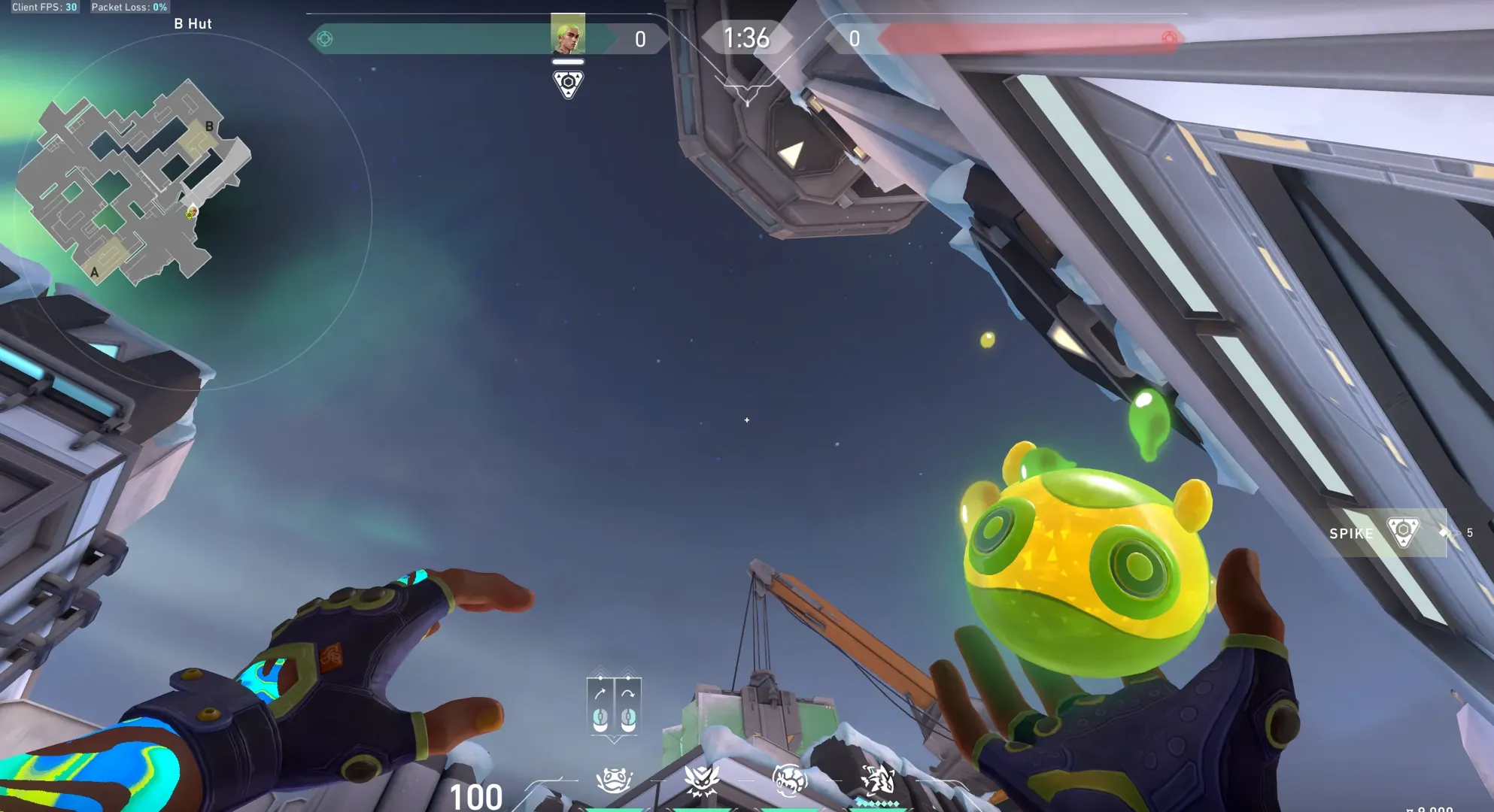 Gekko Mosh Pit on Icebox Defense Site B — step 2 of 3: Aim — line up the shot