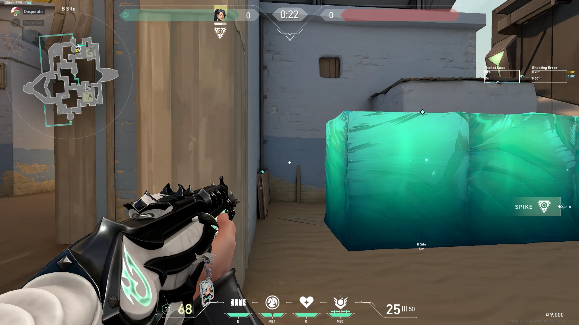 Sage Barrier Orb on Bind Defense Site B — step 2 of 4: Aim — line up the shot