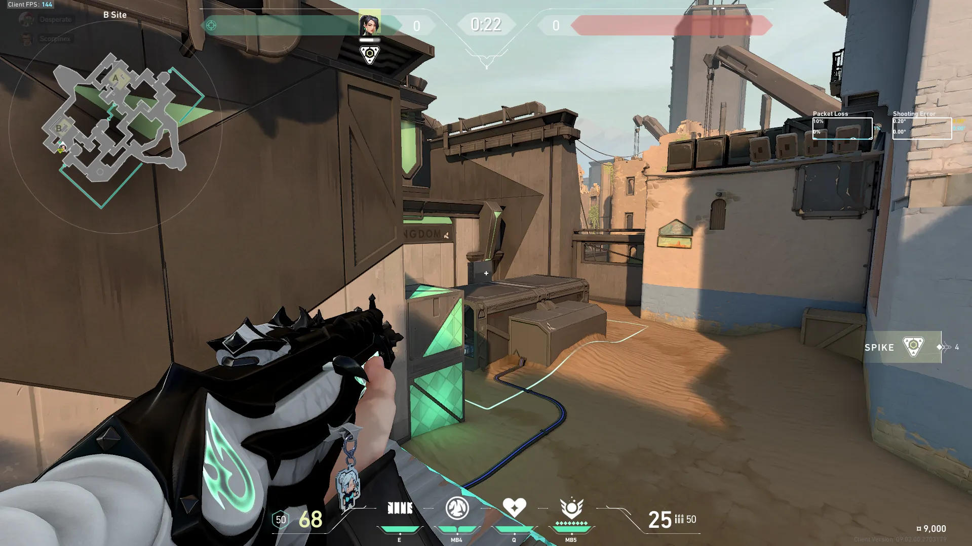 Sage Barrier Orb on Bind Defense Site B — step 3 of 4: Aim — line up the shot