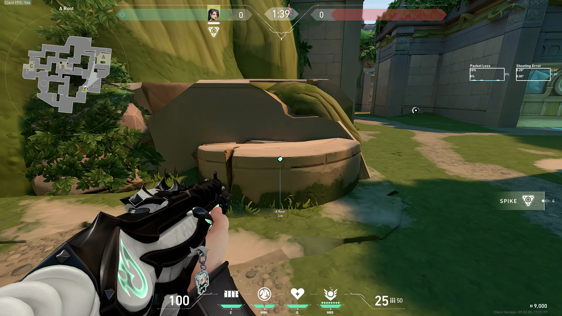 Wall Peek Attack A — Sage lineup on Lotus