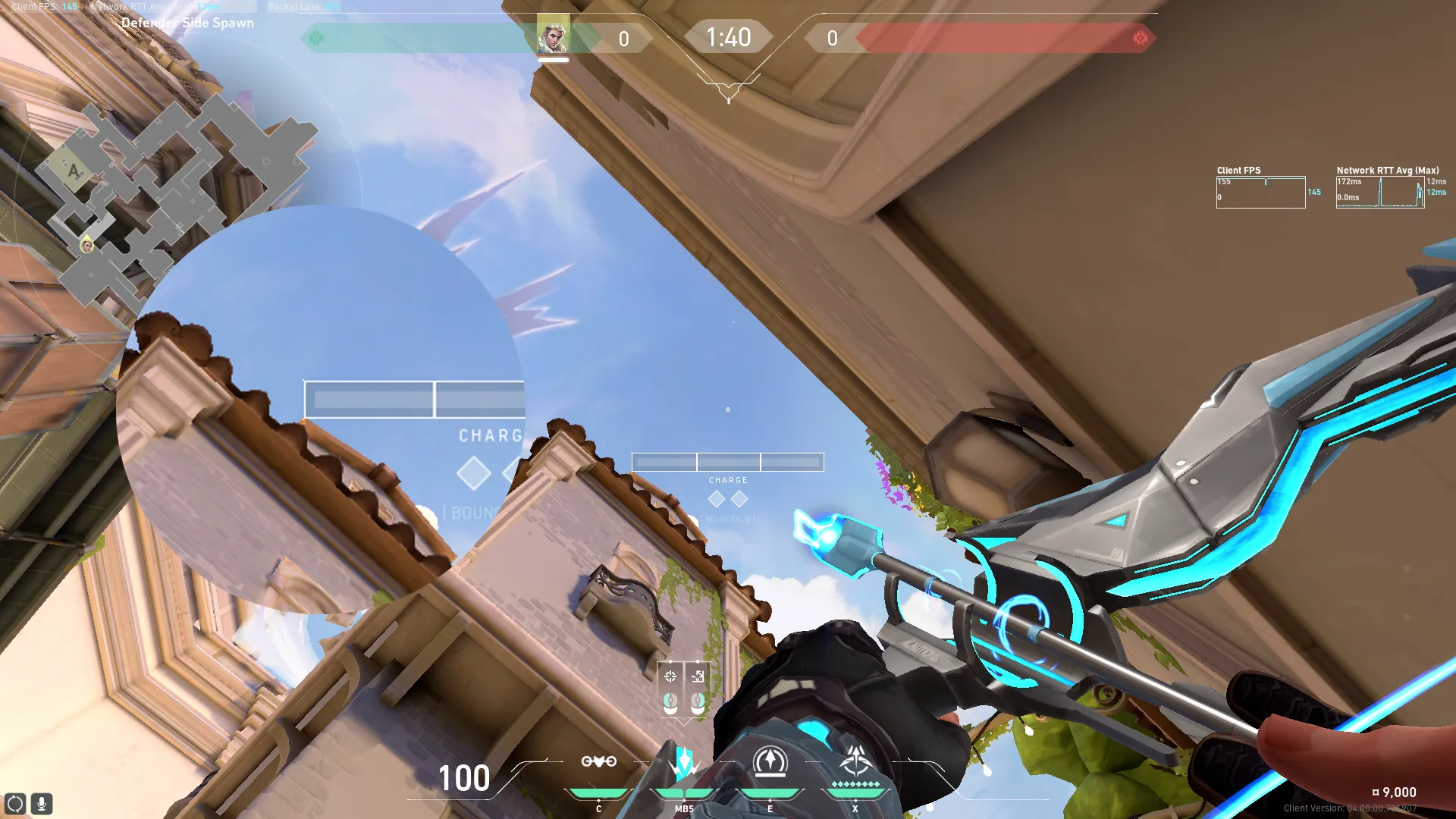 Sova Shock Bolt on Ascent Defense Site A — step 2 of 4: Aim — line up the shot