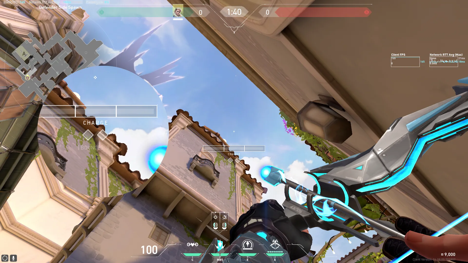 Sova Shock Bolt on Ascent Defense Site A — step 3 of 4: Aim — line up the shot