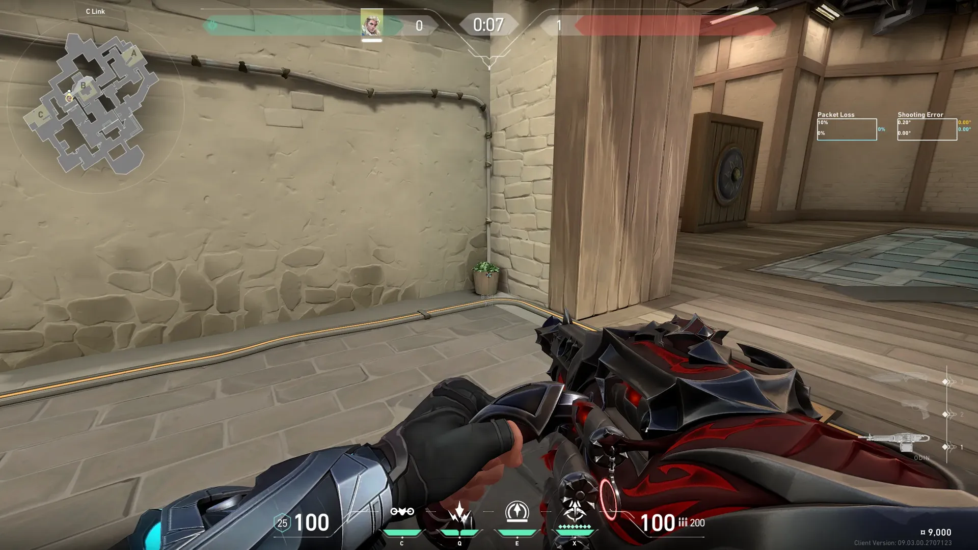 Early Tree Arrow for Wallbang — Sova lineup on Haven