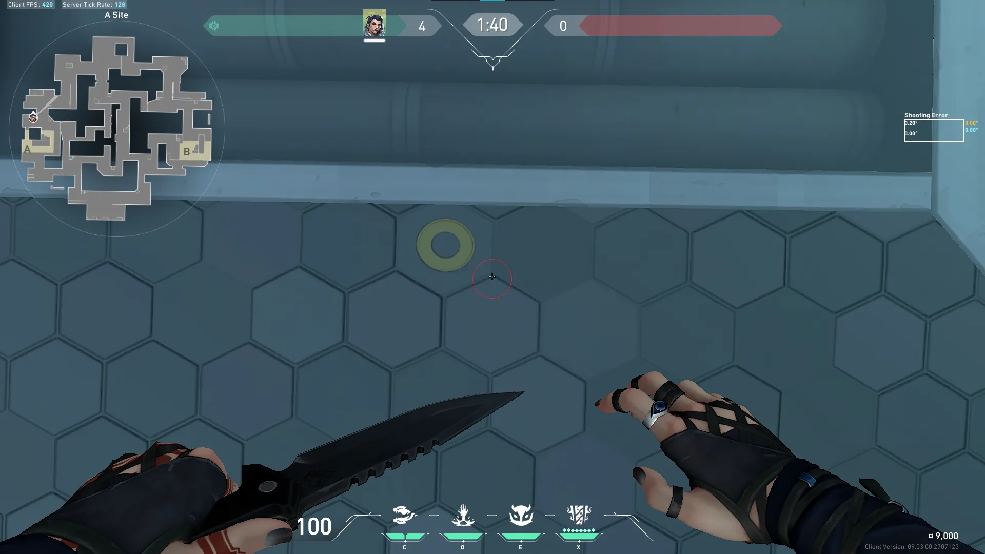 Fade Haunt on Abyss Defense Site A — step 2 of 5: Aim — line up the shot